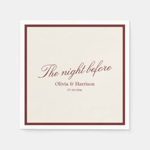 Papel Servilleta de cena de ensayo Deep Wine Old Money