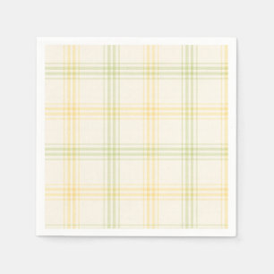 Papel Servilleta de Cocktail   Cuadros de Lima y Limón  