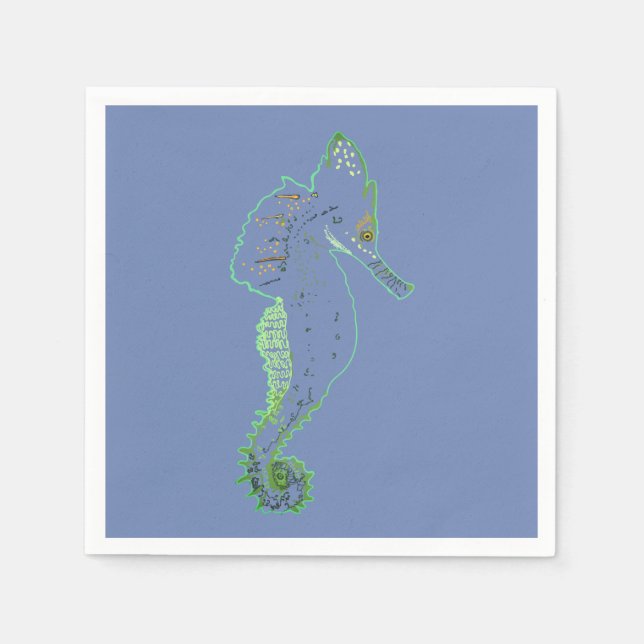 Papel Servilleta de cóctel de arte vectorial de caballit (Anverso)