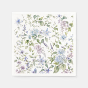 Papel Servilleta de cóctel de flor silvestre azul
