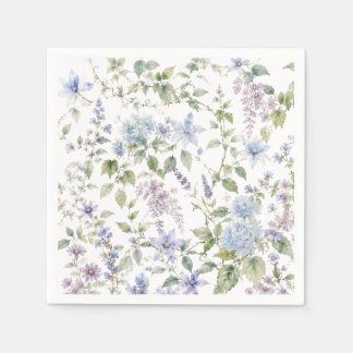 Papel Servilleta de cóctel de flor silvestre azul