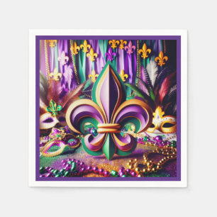 Papel Servilleta de cóctel de Mardi Gras