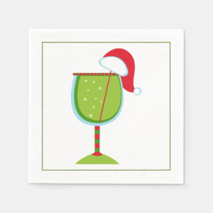 Papel Servilleta de cóctel de Navidad con aceituna de ma