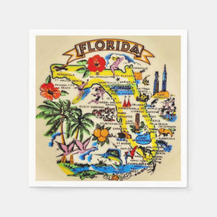 Papel Servilleta de cóctel de recuerdo de Florida