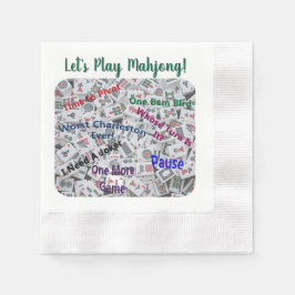 Papel Servilleta de cóctel Mahjong