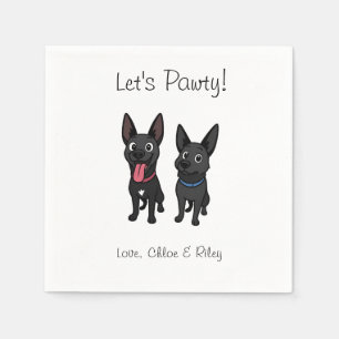 Papel servilleta de cóctel Mascota personalizado