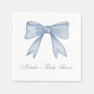 Papel Servilleta de cóctel para baby shower con lazo