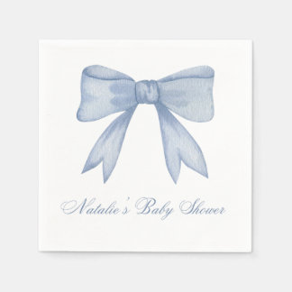 Papel Servilleta de cóctel para baby shower con lazo