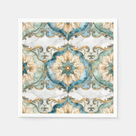 Papel Servilleta de cóctel para fiesta Cerulean Bloom Ta