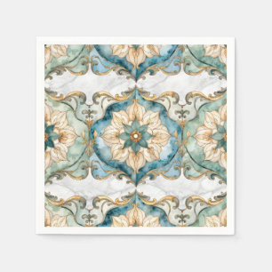 Papel Servilleta de cóctel para fiesta Cerulean Bloom Ta