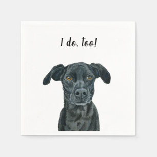 Papel Servilleta de cóctel personalizada Black Dog