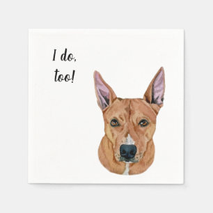 Papel Servilleta de cóctel personalizada Brown Dog