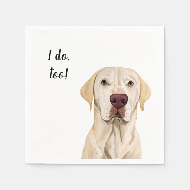 Papel Servilleta de cóctel personalizada de White Dog (Anverso)