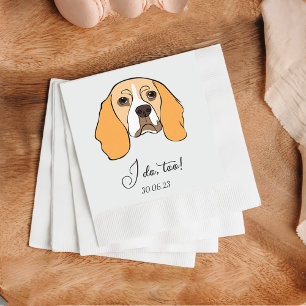 Papel Servilleta de cóctel personalizada Perro Beagle I
