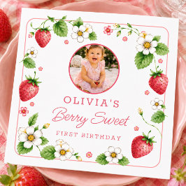 Papel Servilleta de cumpleaños Berry Sweet