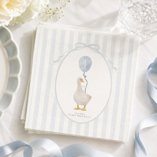 Papel Servilleta de cumpleaños Blue One Silly Goose
