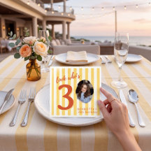 Servilleta de cumpleaños de 30 años con foto 'Mira