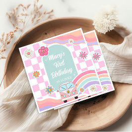 Papel Servilleta de cumpleaños de coche margarita arcoír