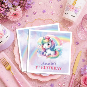 Papel Servilleta de Cumpleaños de Niña Unicornio Caprich