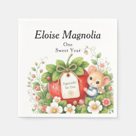 Papel Servilleta de cumpleaños dulce y personalizada de