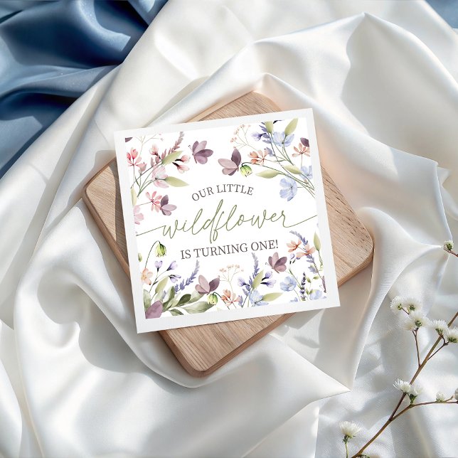 Papel Servilleta de cumpleaños floral boho Wildflower (Subido por el creador)