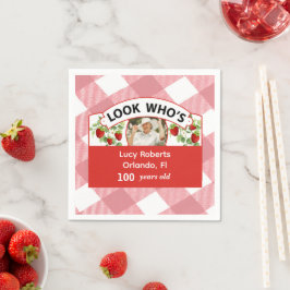 Papel Servilleta de cumpleaños número 100 - Personalizab