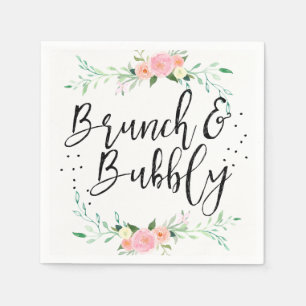 Papel Servilleta de Desayuno Brunch y Burbujeante para D