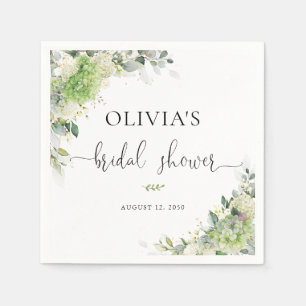 Papel Servilleta de Despedida de Soltera con Hortensias