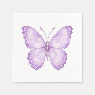 Papel Servilleta de diseño de mariposa mágica púrpura