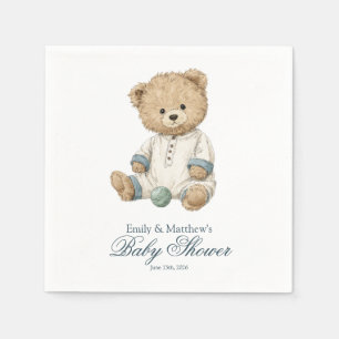 Papel Servilleta de ducha de bebé de osito Teddy clásico