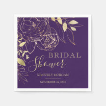 Servilleta de ducha nupcial floral moderna de ciru