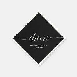 Papel Servilleta de evento de Cheers con letra elegante