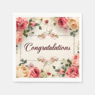 Papel Servilleta de Felicitaciones de Boda