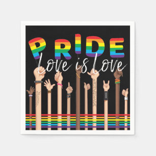 Papel Servilleta de fiesta arcoíris Orgullo Gay LGBT