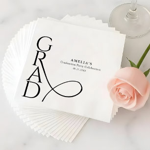 Papel Servilleta de fiesta con tipografía moderna elegan