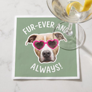 Papel Servilleta de fiesta de boda con foto de mascota p