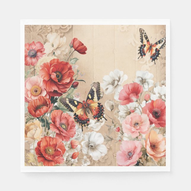 Papel Servilleta de fiesta de campo chic (Anverso)