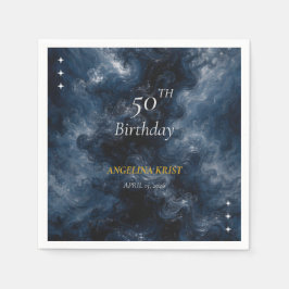 Papel Servilleta de Fiesta de Cumpleaños Celestial Azul 
