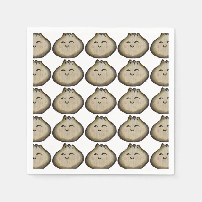 Papel Servilleta de fiesta de cumpleaños de Bao Dumpling (Anverso)