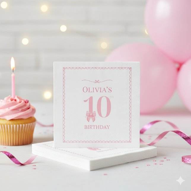 Papel Servilleta de fiesta de cumpleaños número 10 para  (Subido por el creador)