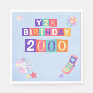 Papel Servilleta de fiesta de cumpleaños Y2K 2000's de m