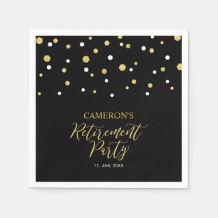 Papel Servilleta de fiesta de jubilación con confeti Chi