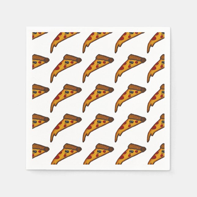 Papel Servilleta de fiesta de pizza (Anverso)