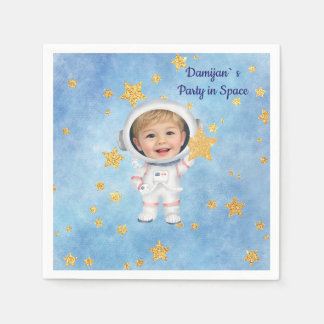 Papel Servilleta de fiesta del astronauta de la pequeña