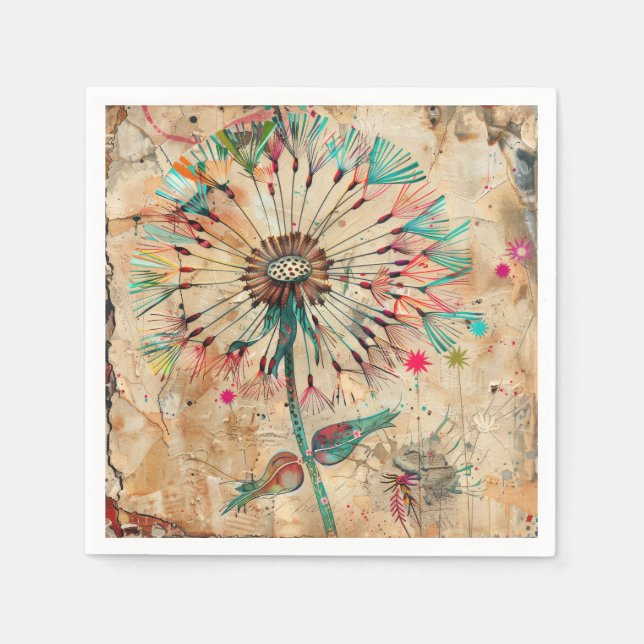Papel Servilleta de fiesta floral (Anverso)