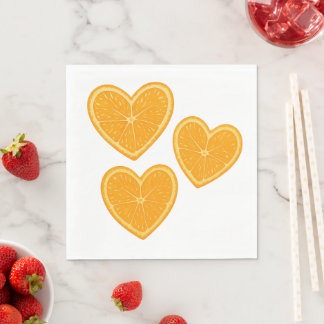 Papel Servilleta de fiesta Heart Orange – Decoración de