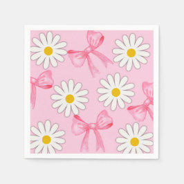 Papel Servilleta de flor de margarita y lazo