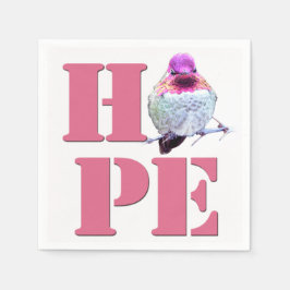 Papel Servilleta de foto del colibrí de Anna rosa HOPE
