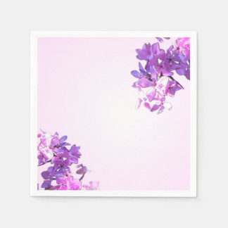 Papel Servilleta de gradiente rosa y blanco con flores