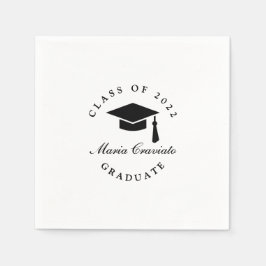 Papel Servilleta de graduación con guión clásico